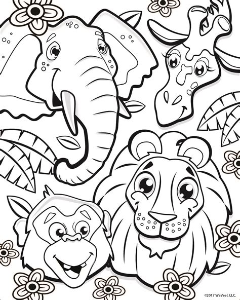 Colouring Book Jungle Animals Askworksheet Jungle Picture To Colour - Jungle Picture To Colour