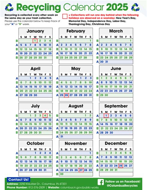 columbus ohio refuse schedule