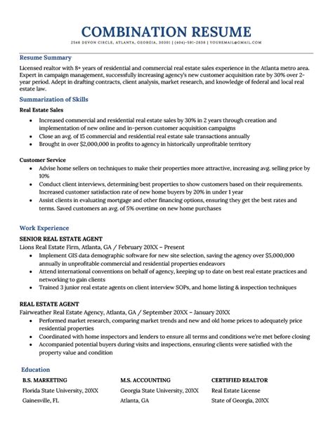 Combination Resume Template And Examples Combined Resume - Combined Resume