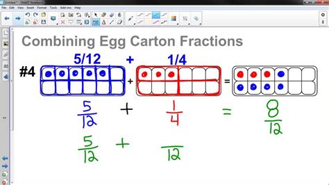Combining Egg Carton Fractions Youtube Egg Carton Fractions - Egg Carton Fractions