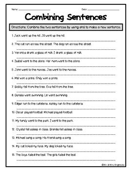 Combining Sentences Worksheet 10th Grade   Combining Sentences Game By Texas Teaching Fanatic Tpt - Combining Sentences Worksheet 10th Grade