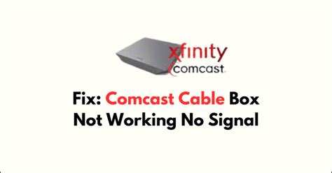 Comcast Cable Box Guide Not Working