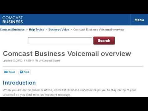 Read Online Comcast Voicemail User Guide 