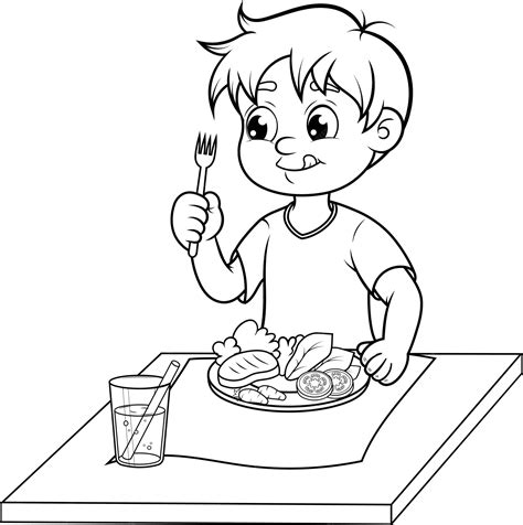 Comer Saludable Para Colorear