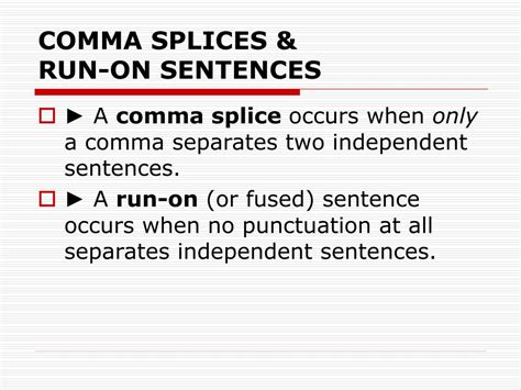 Comma Splices And Run On Sentences St Louis Run On And Comma Splice Worksheet - Run On And Comma Splice Worksheet