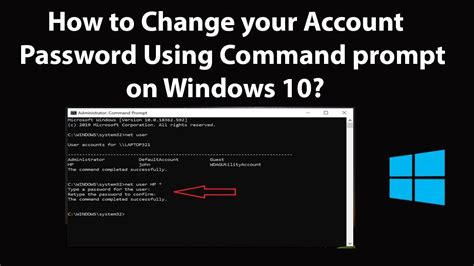 command prompt to change password