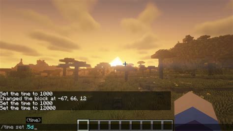 command to change time in minecraft