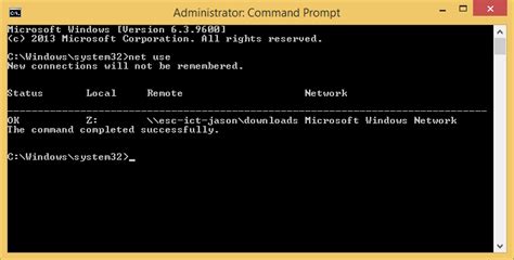 command to show mapped drives