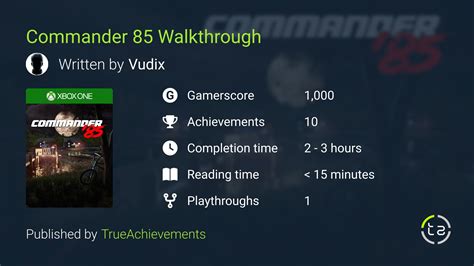 Commander 85 Walkthrough