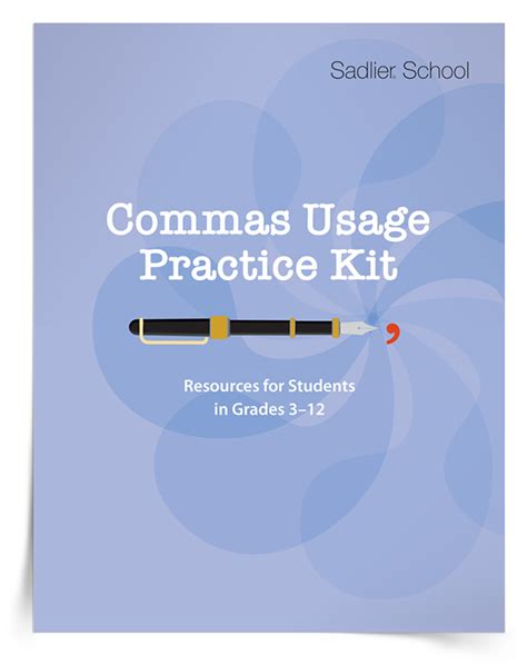 Commas Usage Practice Kit Download Sadlier School Grade Nine Comma Worksheet - Grade Nine Comma Worksheet