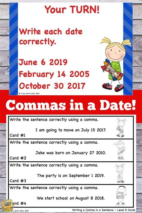 Commas With Dates And Places Math Worksheets 4 5th Grade Comma Dates Worksheet - 5th Grade Comma Dates Worksheet