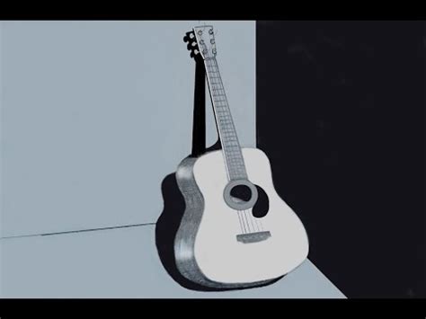 Comment Dessiner Une Guitare En 3d   Dessins En Fausse 3d - Comment Dessiner Une Guitare En 3d