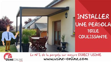 comment installer une pergola toile coulissante - YouTube