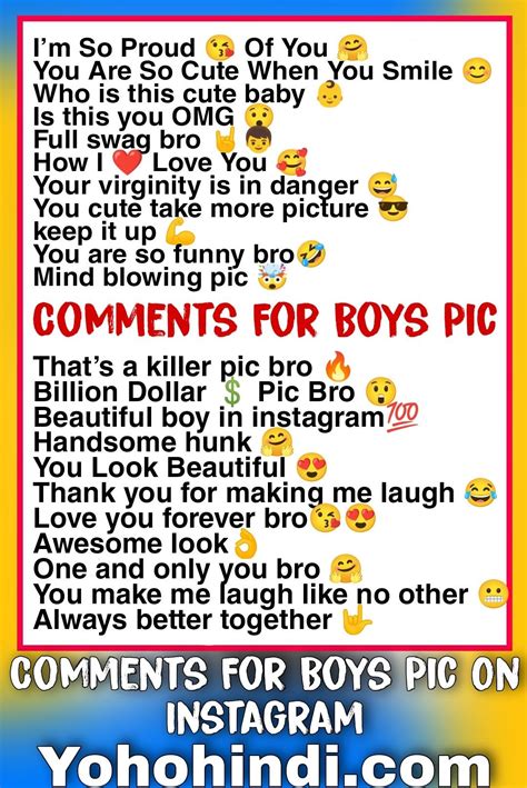 Comment On Boys Pic