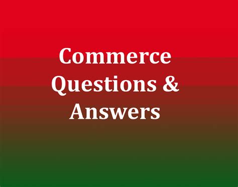 commerce quiz questions and answers