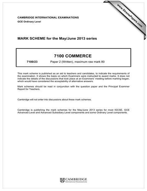 Read Online Commerce 7100 2013 Paper 2 
