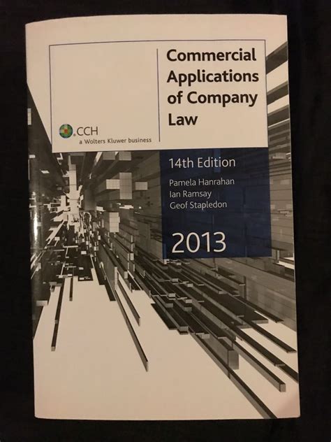 Read Online Commercial Applications Of Company Law 2013 14Th Edition 