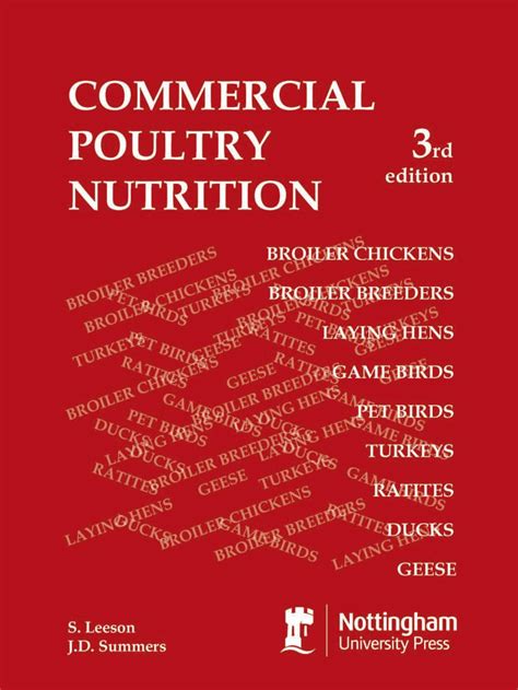 Read Commercial Poultry Nutrition 3Rd Edition 