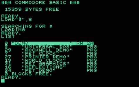 Commodore Basic 4 Catalog Directory Device Pet
