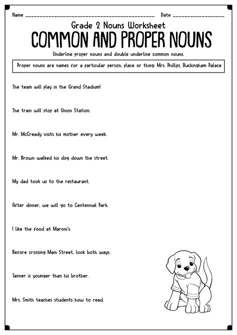 Common And Proper Nouns 4th Grade Worksheet 4th Grade Proper Nouns Worksheet - 4th Grade Proper Nouns Worksheet