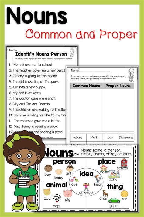 Common And Proper Nouns Worksheet 1st Grade Tpt Proper Noun 1st Grade Worksheet - Proper Noun 1st Grade Worksheet