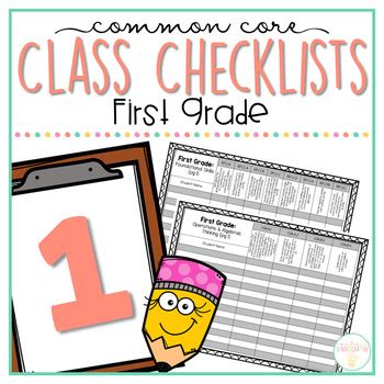 Common Core Checklist First Grade Editable Tpt Common Core Checklist First Grade - Common Core Checklist First Grade
