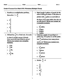 Common Core Math 6 Ns 1 Super Teacher 6th Grade Common Core Worksheet - 6th Grade Common Core Worksheet