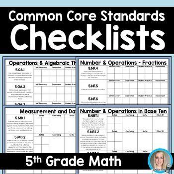 Common Core Math Standards 5th Grade 5th Grade Math Common Core - 5th Grade Math Common Core