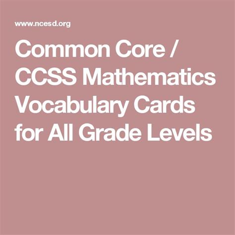 Common Core Math Vocabulary Cards   Common Core Math Vocabulary Cards 122 Word Wall - Common Core Math Vocabulary Cards