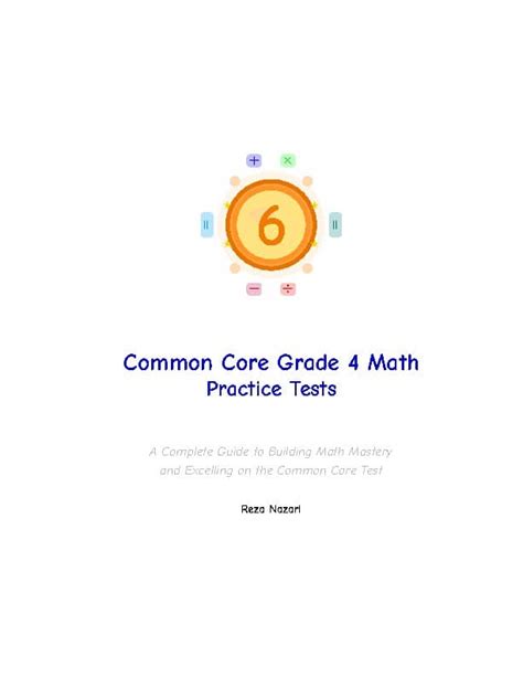 Common Core Practice Grade 4 Math Workbooks To Prepare For The Parcc Or Smarter Balanced Test Ccss Aligned Ccss Standards Practice Volume 4