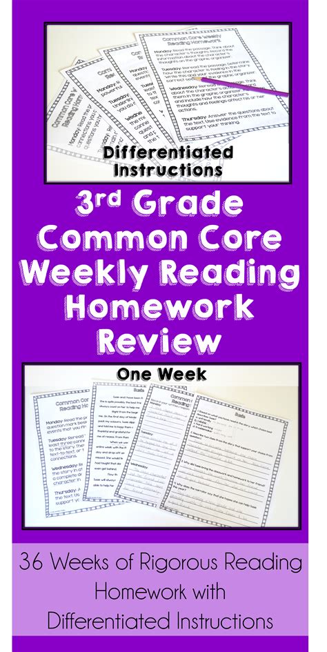 Common Core Reading Homework Review For Upper Elementary Common Core Weekly Reading Homework Answers - Common Core Weekly Reading Homework Answers