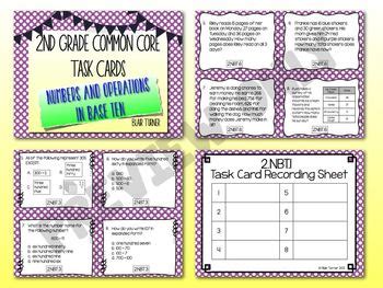 Common Core Task Cards 2nd Grade Polytheneglovesdirect