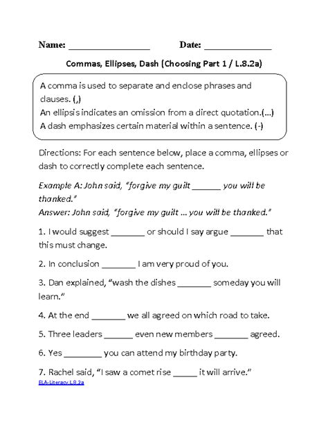 Common Core Worksheets 8th Grade Language Eighth Grade Level Nouns Worksheet - Eighth Grade Level Nouns Worksheet