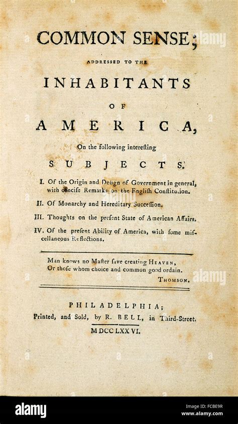 Common Sense Pamphlet