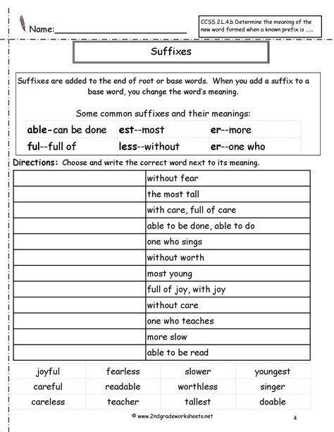 Common Suffixes Review 4th Grade Spelling Class Ace 4th Grade Prefixes And Suffixes List - 4th Grade Prefixes And Suffixes List