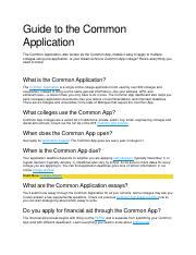 Read Online Common Application Guide 