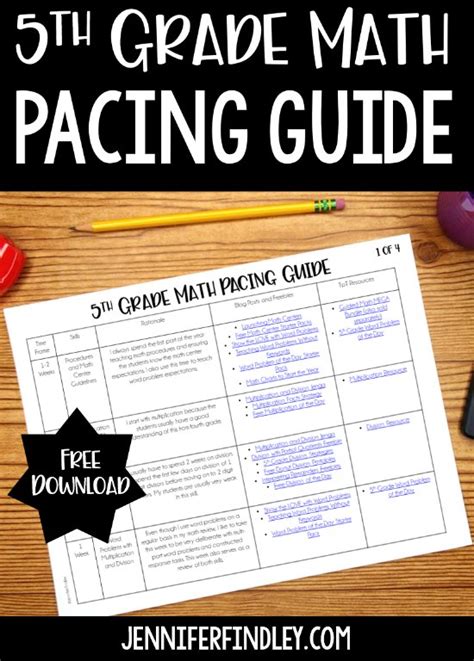 Download Common Core Math Pacing Guide 5Th Grade 