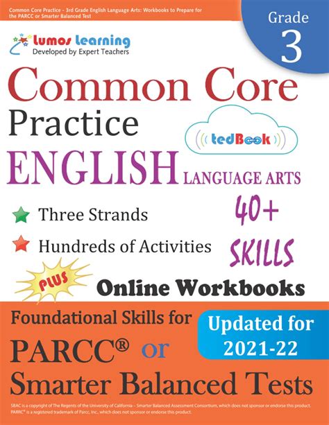 Read Online Common Core Practice 3Rd Grade English Language Arts Workbooks To Prepare For The Parcc Or Smarter Balanced Test Ccss Aligned Ccss Standards Practice Volume 1 