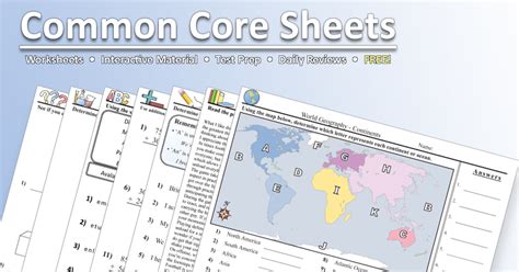 Commoncoresheets Com Free Distance Learning And Math Worksheets Common Core Math Worksheets - Common Core Math Worksheets