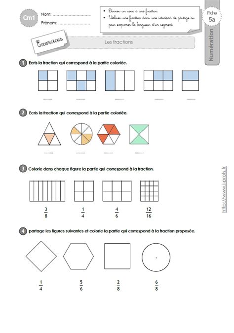 Commoncoresheets Fractions   Fiches Du0027exercices Avec Fractions - Commoncoresheets Fractions
