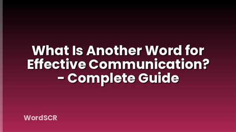 Communication Another Word