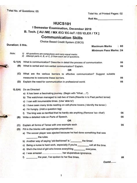 Communication N5 Previous Question Papers