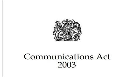 Communications Act 2003