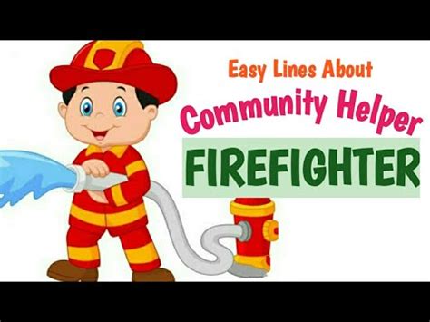 Community Helper Few Lines About Firefighter Youtube Few Lines On Fireman - Few Lines On Fireman