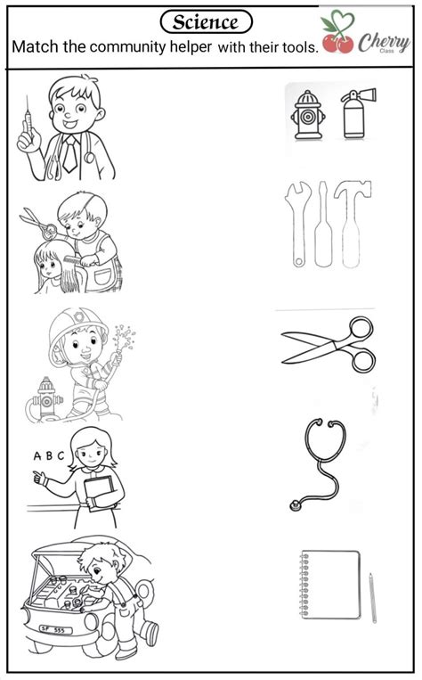 community helper matching in 2024 Community helpers worksheets