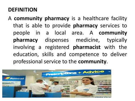 Community Pharmacy Definition