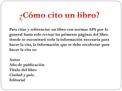 Como Citar Un Libro En Apa