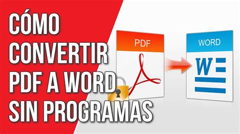 como convertir pdf a word sin programas