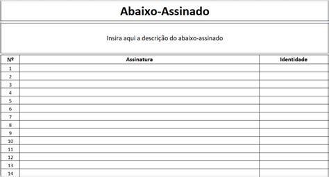 Como Fazer Abaixo Assinado