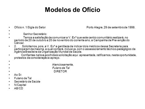 Como Fazer Um Oficio De Solicitação